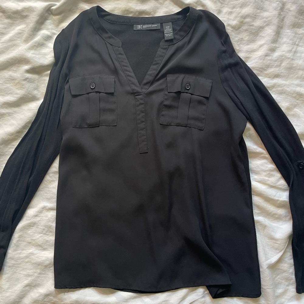 INC black blouse | size petite M